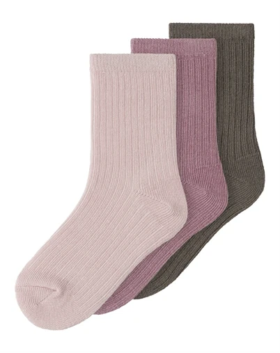 Name It - NMFNobba Strømper 3 par - Lilas/Lotus